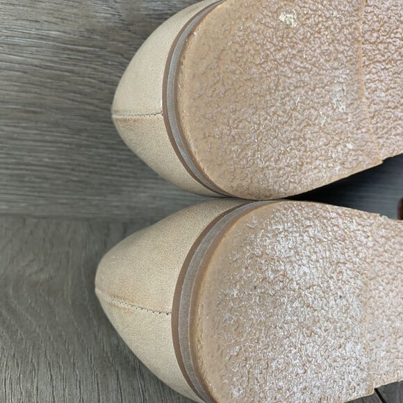 BC Vegan Dress Flat Shoes Women's 7.5 Slip-on Open Toe Floral Print All Man Made - Picture 7 of 16